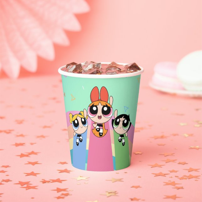 Powerpuff Girls Fly High Paper Cups (Insitu)