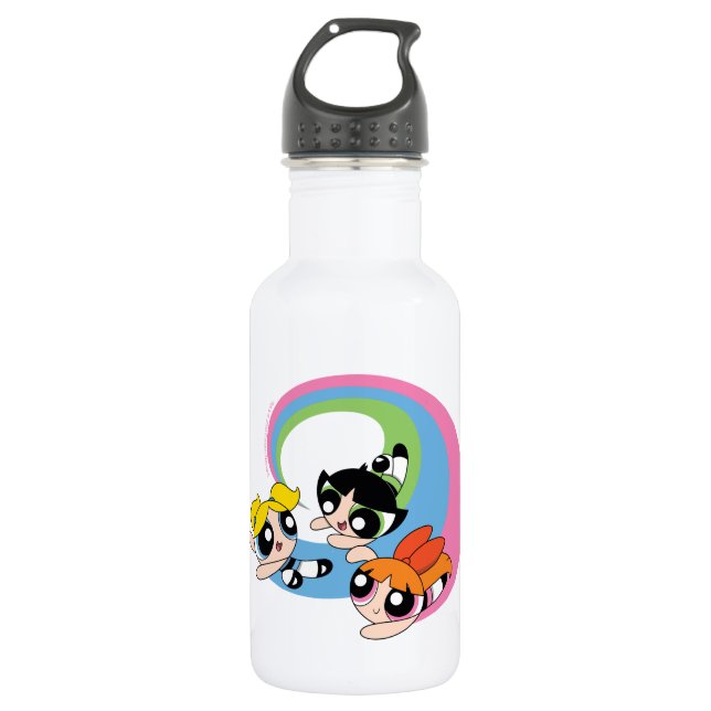 Powerpuff Girls Fly Through The Sky 532 Ml Water Bottle (Front)