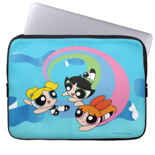 Powerpuff Girls Fly Through The Sky Laptop Sleeve
