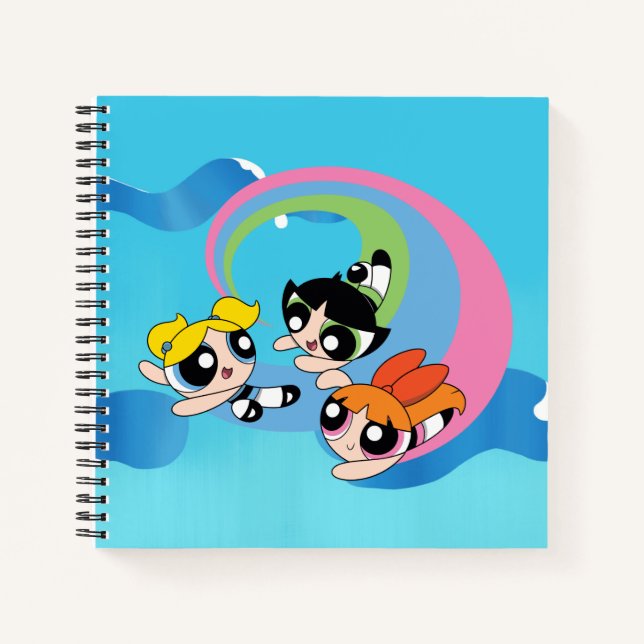 Powerpuff Girls Fly Through The Sky Notebook (Front)