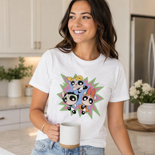 Powerpuff Girls Powfactor T-Shirt (Simulated person wearing shirt)