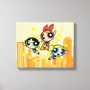 Powerpuff Girls Save The Day Canvas Print