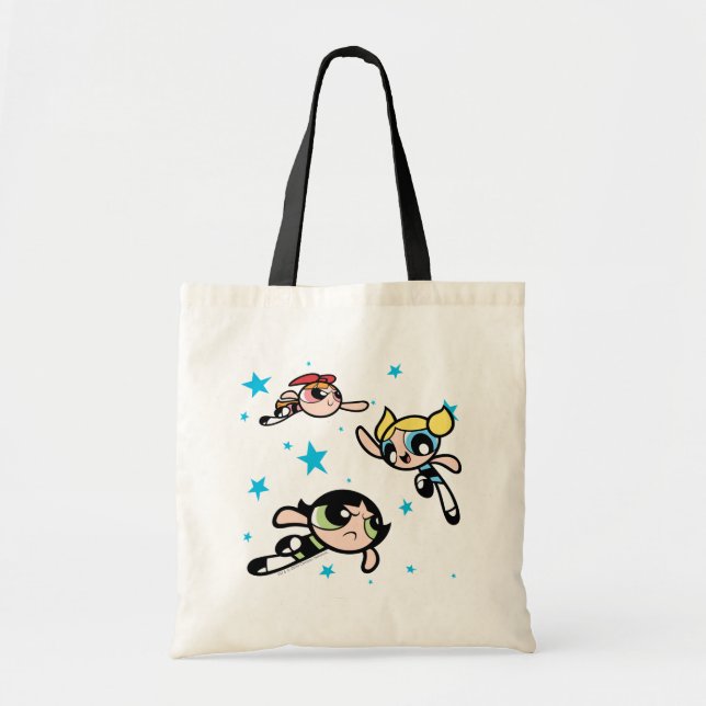 Powerpuff Girls Star Pattern Tote Bag (Front)