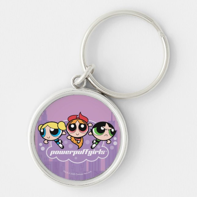 Powerpuff Girls Team Logo Key Ring (Front)