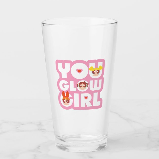 Powerpuff Girls: You Glow Girl Glass (Front)