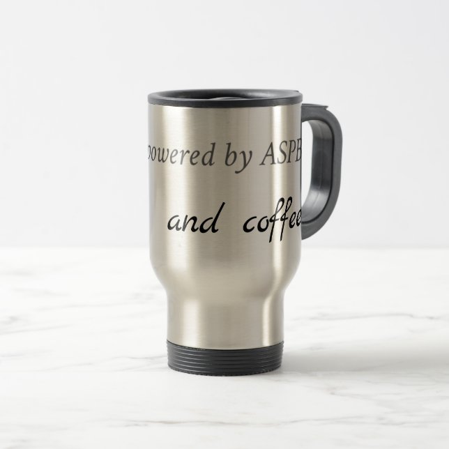 Powers by ASPB and Coffee Travel Mug (Front Right)