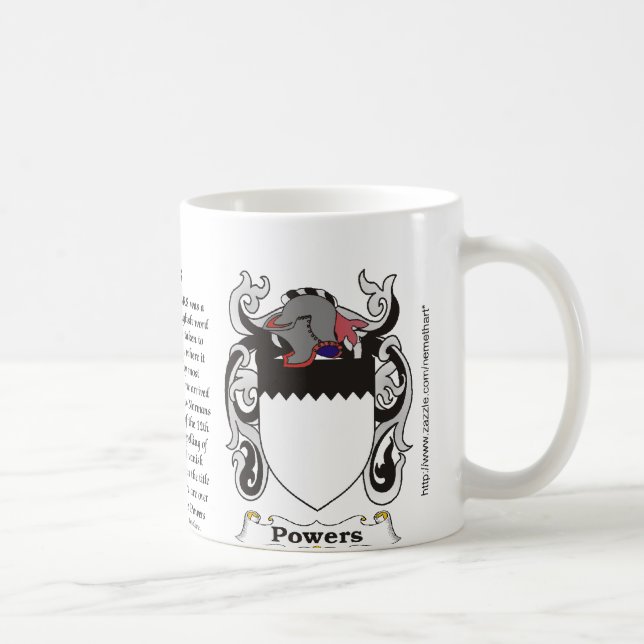 Powers Family Coat of Arm mug (Right)