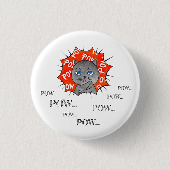 POWPOWCat Tote Bag 3 Cm Round Badge (Front)