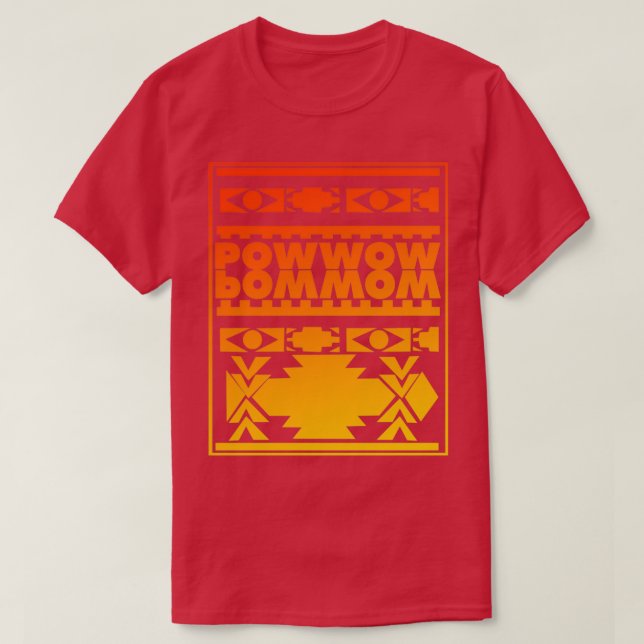 Powwow Native American Pattern Design  T-Shirt (Design Front)