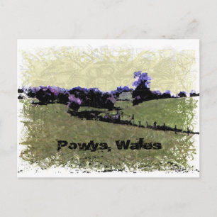 Powys Doodle Postcard