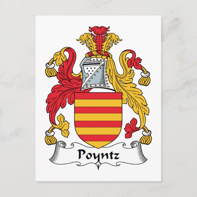 Poyntz Family Crest Postcard (Front)