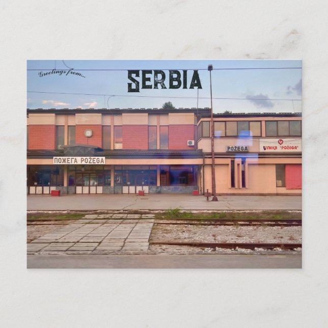 Požega Railway Station in Zlatibor District Serbia Postcard (Front)