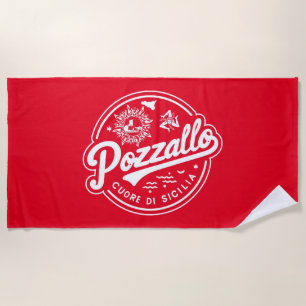 Pozzallo Cuore di Sicilia Beach Towel