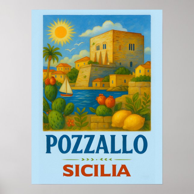 Pozzallo Sicilia featuring La Torre Cabrera Poster (Front)