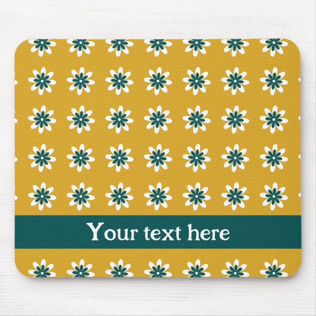 PP 338: Retro 70s Colour Flowers: 1 of 3 Mouse Pad (Front)
