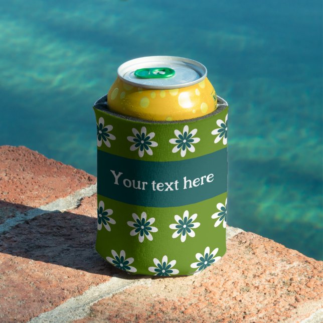 PP 338: Retro 70s Colour Flowers: 2 of 3 Can Cooler (In Situ Pool)