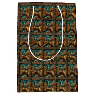 PP 574 Steampunk Fishes 1 of 3 Medium Gift Bag