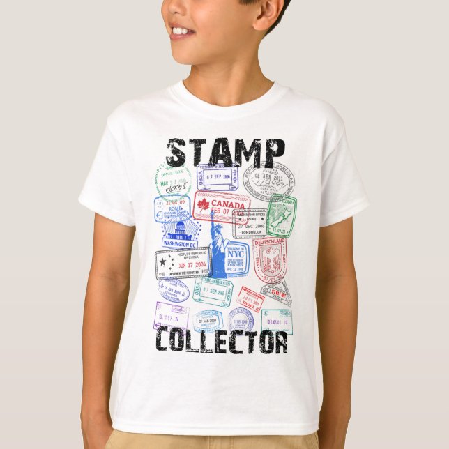 Pport Stamps Shirt Travel Vacation  (Front)