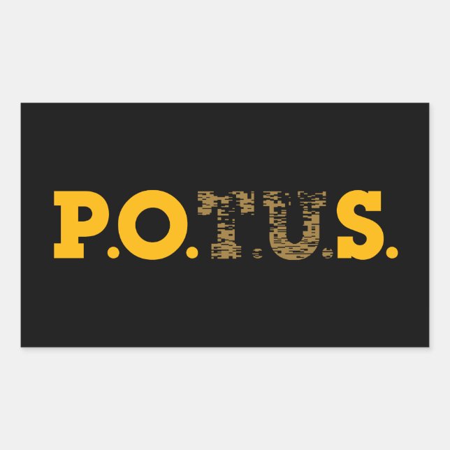 PPOS Stick It to 'em Plutocrat's Gold & Bronze Rectangular Sticker (Front)