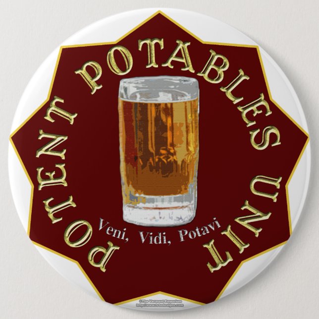 PPU (Potent Potables Unit) (red) 6 Cm Round Badge (Front)