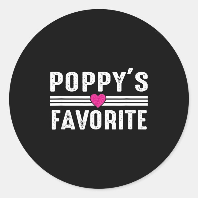 Ppy's Favorite  Classic Round Sticker (Front)