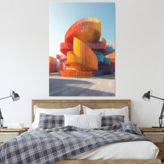 PR-O04. Ribbon Mirage Pavilion Canvas Print