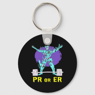 Pr Or Er Gym Weightlifting Bodybuilding Musclebuil Key Ring