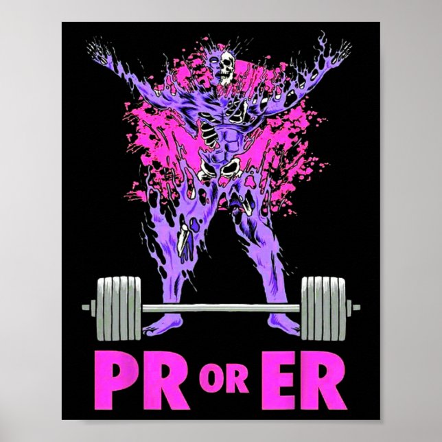 Pr Or Er Weightlifting Bodybuilding Fitness Gym Wo Poster (Front)