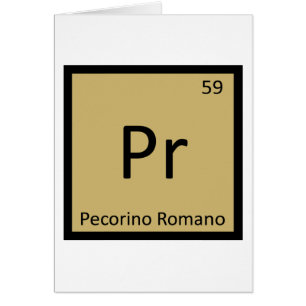 Pr - Pecorino Romano Cheese Chemistry Symbol