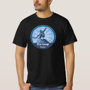 Pra-Loup Ski resort - Skiing T-Shirt