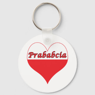 Prababcia Polish Heart Key Ring
