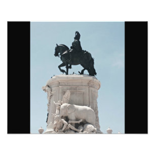 Praça do Comércio Statue Photo Print
