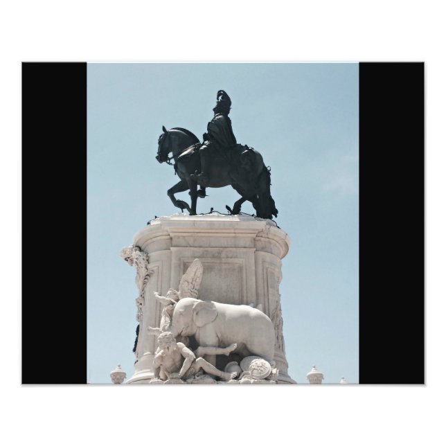 Praça do Comércio Statue Photo Print (Front)