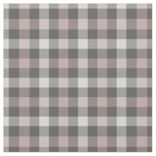 Practical grey and pink plaid modern pattern new   fabric