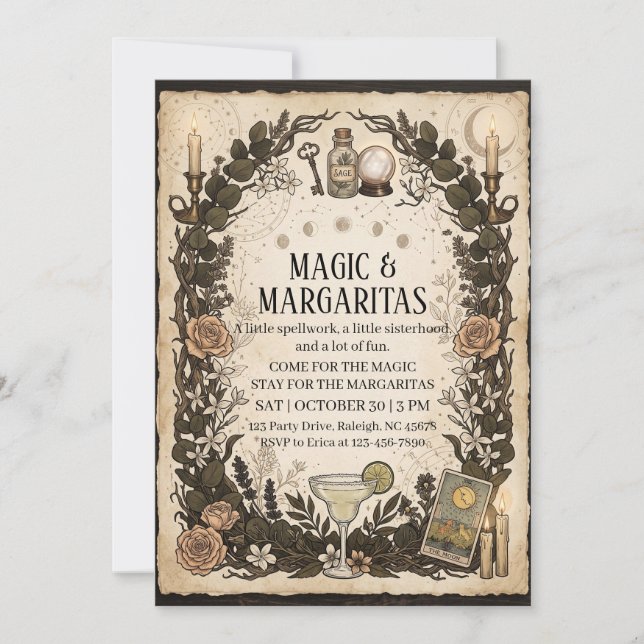 Practical Magic Inspired Girls Night  Invitation (Front)