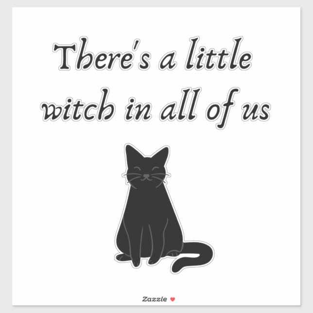 Practical Magic Quote A Little Witch Vinyl Sticker (Sheet)