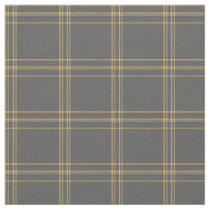 Practical tartan plaid gray yellow cell lumberjack fabric
