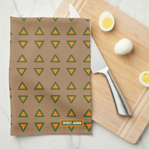 Practical wooden rustic colour brown pattern tea towel
