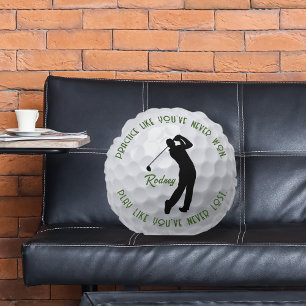 Practice and Play Golf Round Cushion