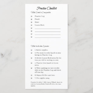 Practice Checklists Thank You Card