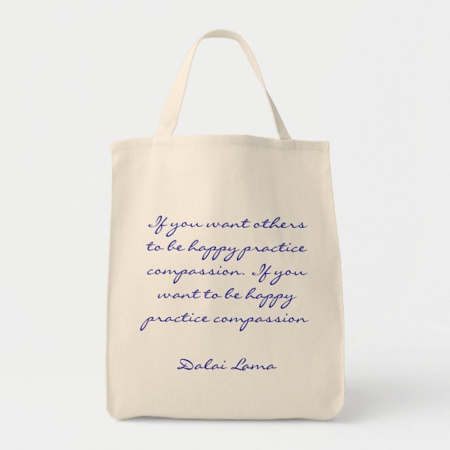 Practice Compassion Quotation Tote Bag (Front)