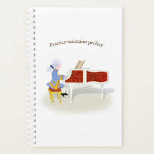 "Practice Maintains Perfect" Mozart Playing Piano Planner