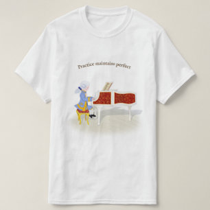 Practice Maintains Perfect Mozart Playing Piano T-Shirt