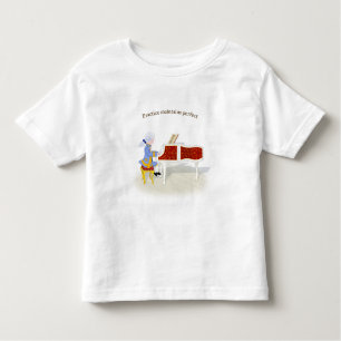 "Practice Maintains Perfect" Mozart Playing Piano Toddler T-Shirt