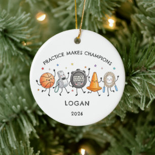 Practice Makes Champions Ornament