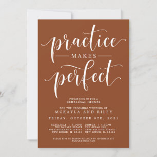 Practice Makes Perfect Wedding Rehearsal Dinner Invitation