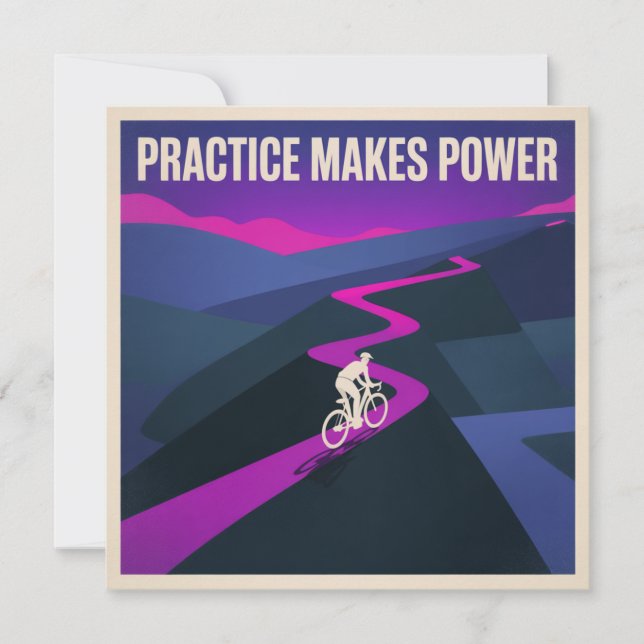 Practice Makes Power Invitation (Front)