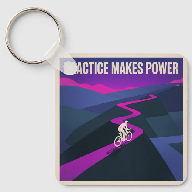 Practice Makes Power Key Ring (Front)