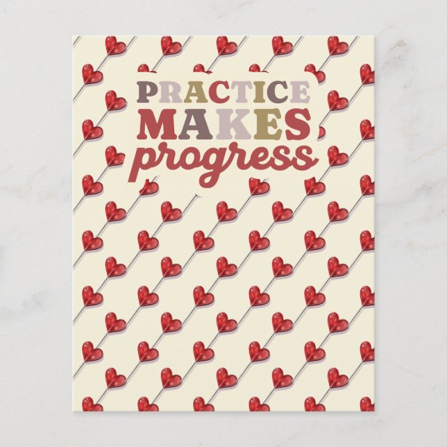 Practice Makes Progress - Valentine's Day Motivati (Front)