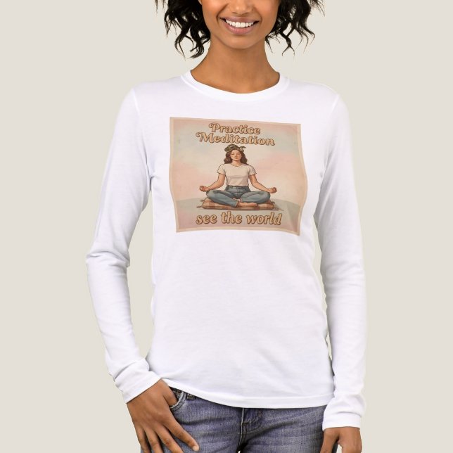Practice Meditation: See the World - Tri-Blend Shirt (Front)